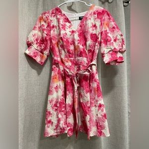 Only Pink Floral Short cotton Jumpsuit